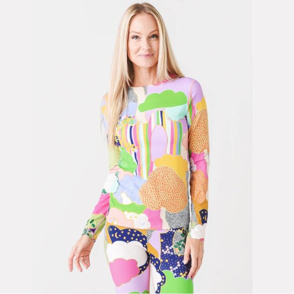 CeliaB | Lennox T-Shirt Pink Cloud Crewneck Top Stretch Performance Size XS - Picture 2 of 13